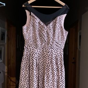 Lauren Conrad polka dot lined dress